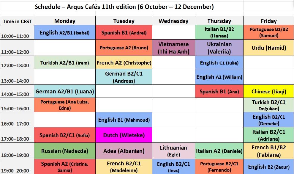 Agenda Arqus Caf��s
